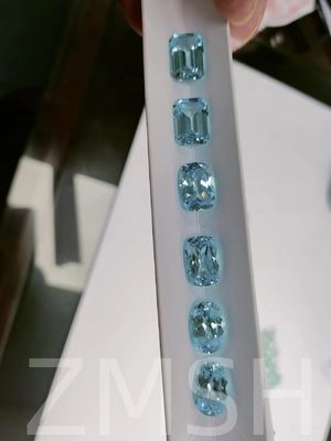 آبی آسمان مصنوعی صف سفیر کریستال گوهر آبی روشن برای تزئینات جواهرات