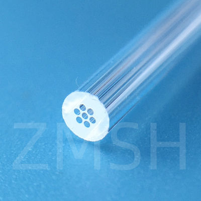 لوله کوارتز ذوب شده نوری SiO2 شیشه کریستالی سفارشی شفاف هر دو سر باز یک سر بسته