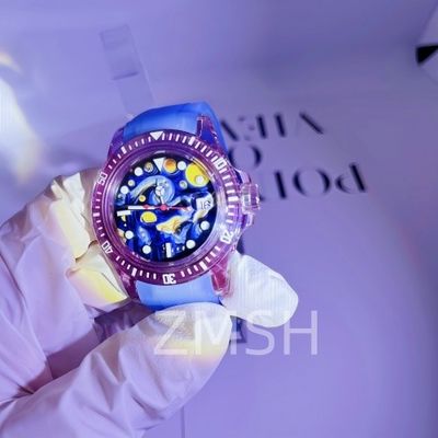 ساعت زعفرین خاکستری بنفش