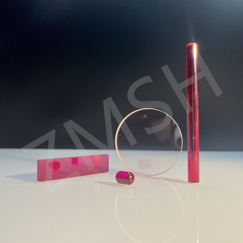 Cr Al2O3 Ruby Rod Sapphire Laser Single Crystal Optical Rod بسته ایمنی با اندازه سفارشی