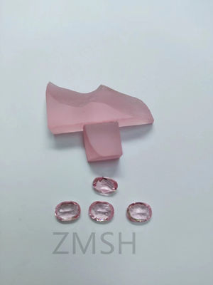 مرجاني / گلابي گلابي سفير خام / Roughgem کریستال لابراتوار ساخته شده برای لوازم جانبی جواهرات