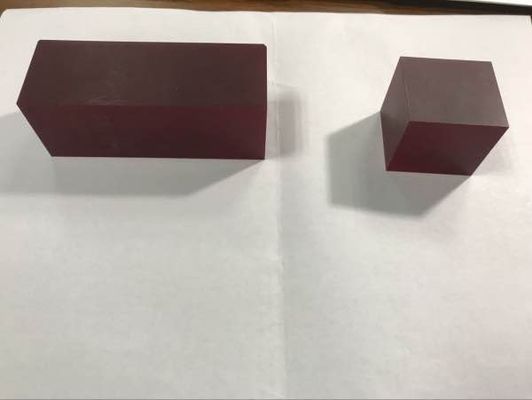 قیمت مناسب 36x36x60mmt قرمز لیزر زپیر کریستال Cr3+دپ Cr Al2O3 بلوک سفارشی اندازه آنلاین